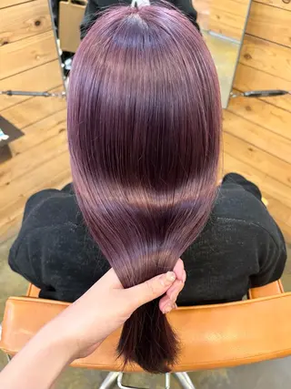 ロング カラー 米中 杏里のヘアスタイル