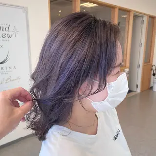 ミディアム カラー 心斎橋/ブリーチなし 髪質改善/レイヤーのヘアスタイル