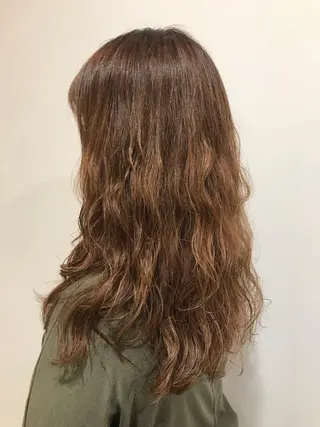 ロング 暖色カラー🍊 ボブ🌿顔周りcutのヘアスタイル