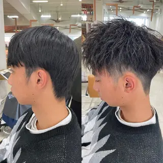 パーマ メンズ 林 唯翔のヘアスタイル