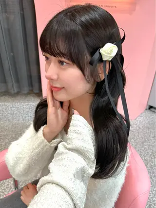 ロング VOTAN shibuya所属・REINA𓍯/ 透明感カラー/顔周りのヘアスタイル