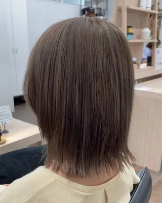 ミディアム レイヤーパーマ/ ショートパーマ/横浜のヘアスタイル