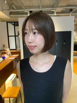 セミロング カラー ボブ　艶カラー /横山大樹のヘアスタイル