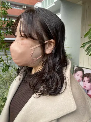 ミディアム カラー ヘアアレンジ BELLA阿部野 TOMOMIのヘアスタイル