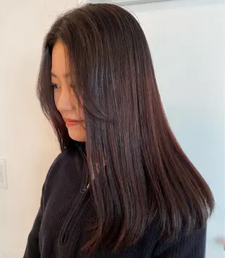 セミロング カラー tomu/天神大名/ 透明感カラー🐧のヘアスタイル