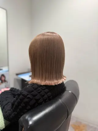 ミディアム カラー みお🥣ボブ｜透明感 ｜髪質改善ストレートのヘアスタイル