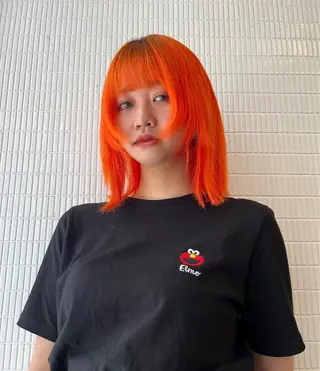 セミロング カラー Agu hair dio 熊本上通所属・西田 美桜のヘアスタイル