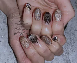 ミディアム ネイル Belle fleurのネイルデザイン