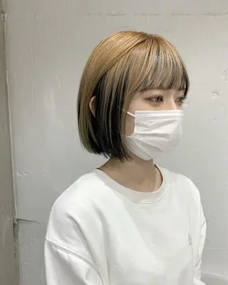ショート カラー ヘアアレンジ SALOWIN原宿ash店所属・理想のハイトーンへ 🌙サイダサキのヘアスタイル