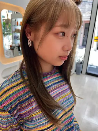 ミディアム カラー パーマ ヘアアレンジ メンズ キッズ ネイル マツエク・マツパ アイブロウ 堀井 凌平のヘアスタイル