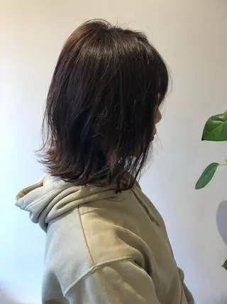 ミディアム ボブ韓国風レイヤー 髪質改善/畠中ケントのヘアスタイル