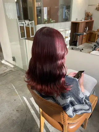 セミロング カラー 🪷花屋併設🪷 山下悠月のヘアスタイル