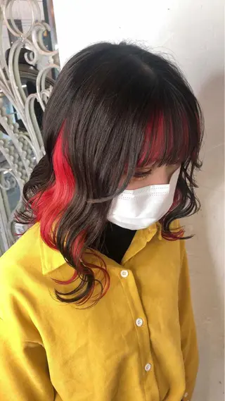 セミロング カラー デザインカラー🎨 下北沢 / 磯部のヘアスタイル