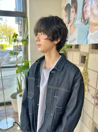 パーマ メンズ メンズパーマ/ ハイトーン/古川晴輝のヘアスタイル