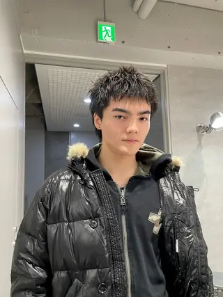 ショート パーマ メンズ 垢抜けハイトーン☀/ 笑顔の美容師/しゅんのヘアスタイル