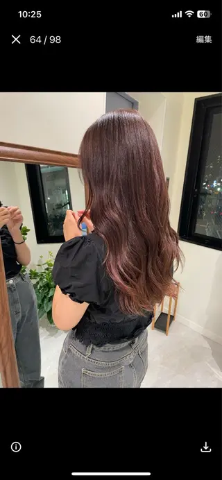 ロング カラー ブリーチしても艶々 🫧暖色カラーすずなのヘアスタイル