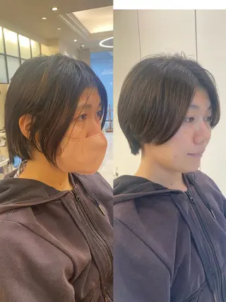 ショート ガレリアエレガンテ名駅店所属・【ショート/ボブ 丸みショート】深萱のヘアスタイル