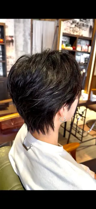 ショート パーマ ヘアアレンジ メンズ 瀧尻 光のヘアスタイル