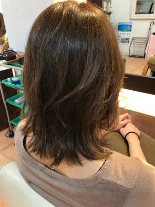ミディアム カラー 💙あかみね 💙(mine)のヘアスタイル