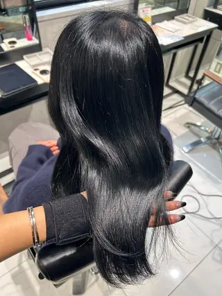 カラー 透明感カラー💙 束感まつげ🪼海月のヘアスタイル