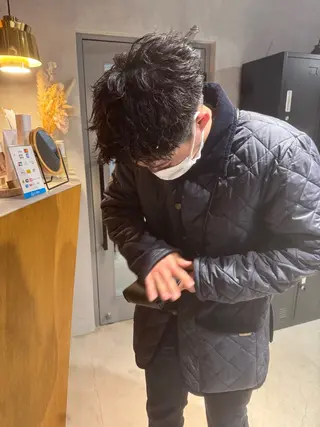 ショート カラー パーマ ヘアアレンジ メンズ メンズ特化 しゅうへいのヘアスタイル