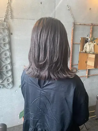 ミディアム カラー パーマ ヘアアレンジ メンズ キッズ ネイル マツエク・マツパ アイブロウ モリモト サナのヘアスタイル