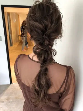 ヘアアレンジ レイヤーカット/暖色 カラー/mao🎀のヘアスタイル