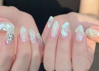 ネイル By moonネイル 🌷ワンホン/韓国風のネイルデザイン