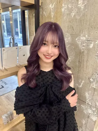 ロング カラー ハイトーン/艶カラー /ケアブリーチ/香音のヘアスタイル