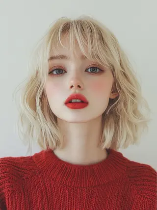 ミディアム カラー Glimpse大濠店 髪質改善/福岡大濠のヘアスタイル