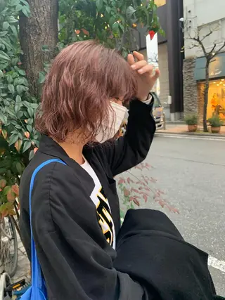 ショート カラー パーマ パーマ/ボブ/ レイヤー/豊浦翔太のヘアスタイル