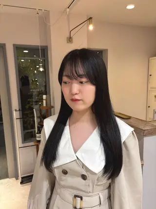 カラー 🎀調布仙川透明感オ リーブカラー干莉🎀のヘアスタイル