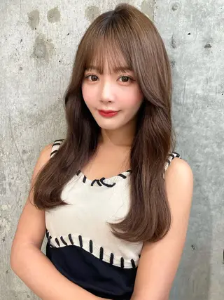 セミロング カラー 韓国ヘア🤍顔周り/ 髪質改善✨/林遼一郎のヘアスタイル