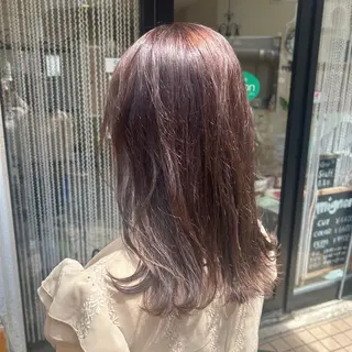 ミディアム ブリーチなしカラー 野々花🩰のヘアスタイル