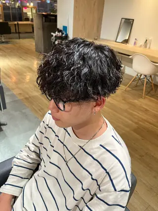 パーマ メンズ メンズ特化美容師 熊田 鼓汰郎のヘアスタイル