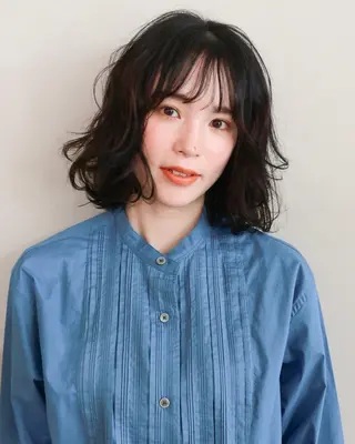 ミディアム 村瀬 浩司のヘアスタイル