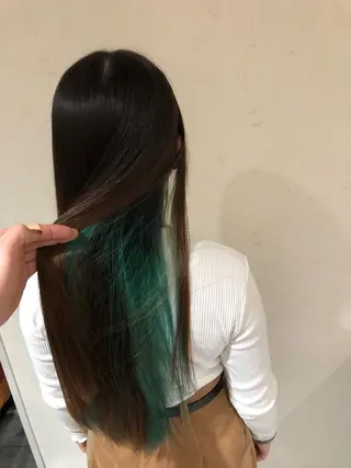 ロング カラー 小島嵩人 縮毛矯正 髪質改善のヘアスタイル