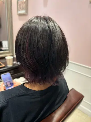 カラー 🌱なゆみ🌱透明感 /ナチュラル/高宮のヘアスタイル