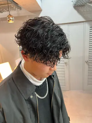 カラー パーマ メンズ 金子勇希🔥パーマ 比率90%以上🔥のヘアスタイル