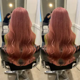 ロング 縮毛矯正/髪質改善 /レイヤー/韓国のヘアスタイル