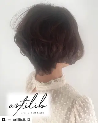 ショート カラー ヘアアレンジ SHO担当髪質改善 東加古川アーティブのヘアスタイル