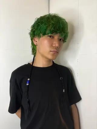 カラー パーマ メンズ MEYHAIR/CURLYS所属・IO/ブリーチカラー /メンズヘアのヘアスタイル