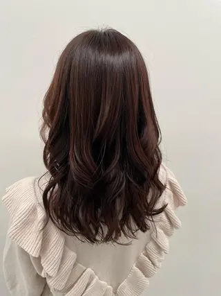 セミロング カラー 乾かすだけで美髪✨ 髪質改善専門/鈴木遼のヘアスタイル