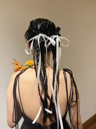 ロング ヘアアレンジ 梅田美容室 山崎海波のヘアスタイル