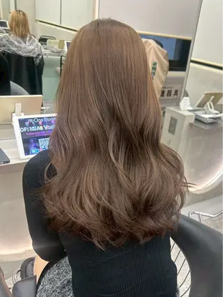 セミロング カラー 🎀大川 錬🎀 ブリーチなしWカラーのヘアスタイル