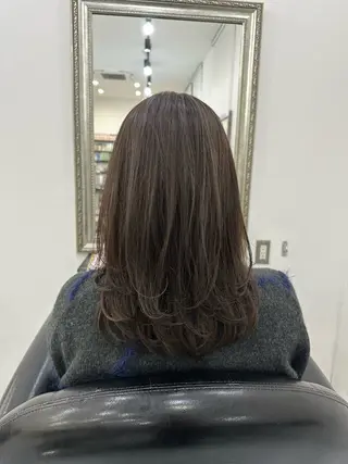 ミディアム カラー マイ/カットモデル /暖色カラーのヘアスタイル