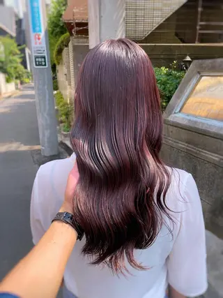 ミディアム カラー ミヤザキ タクトのヘアスタイル