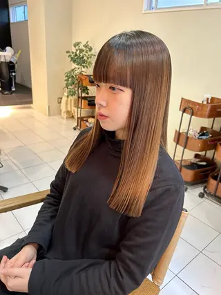 ロング ダブルカラー/ウルフ 上田　航平のヘアスタイル