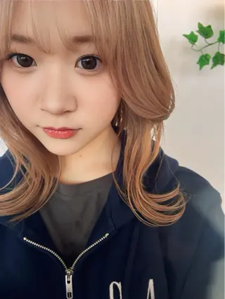 ミディアム カラー LIFE 本店所属・ハイトーン×韓国 レイヤー/ 小林達哉のヘアスタイル