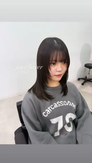 ミディアム Miku❇️ フェイスレイヤーのヘアスタイル